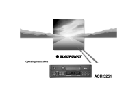 Blaupunkt ACR-3251 - Owners Manual 